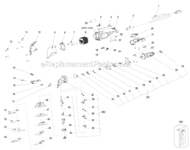 Part Location Diagram of PC3010 Porter Cable Plunge Blade